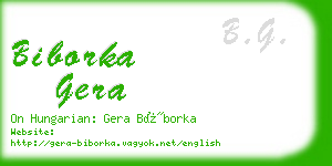 biborka gera business card